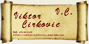 Viktor Ćirković vizit kartica